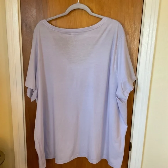 A New Day Women's Light Purple Sz 4X Casual T-Shirt Lightweight NEW - Picture 3 of 9